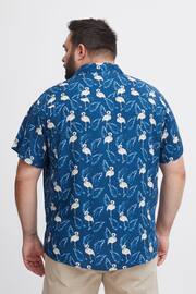 Blend Blue Printed Short Sleeve Shirt - Image 2 of 5