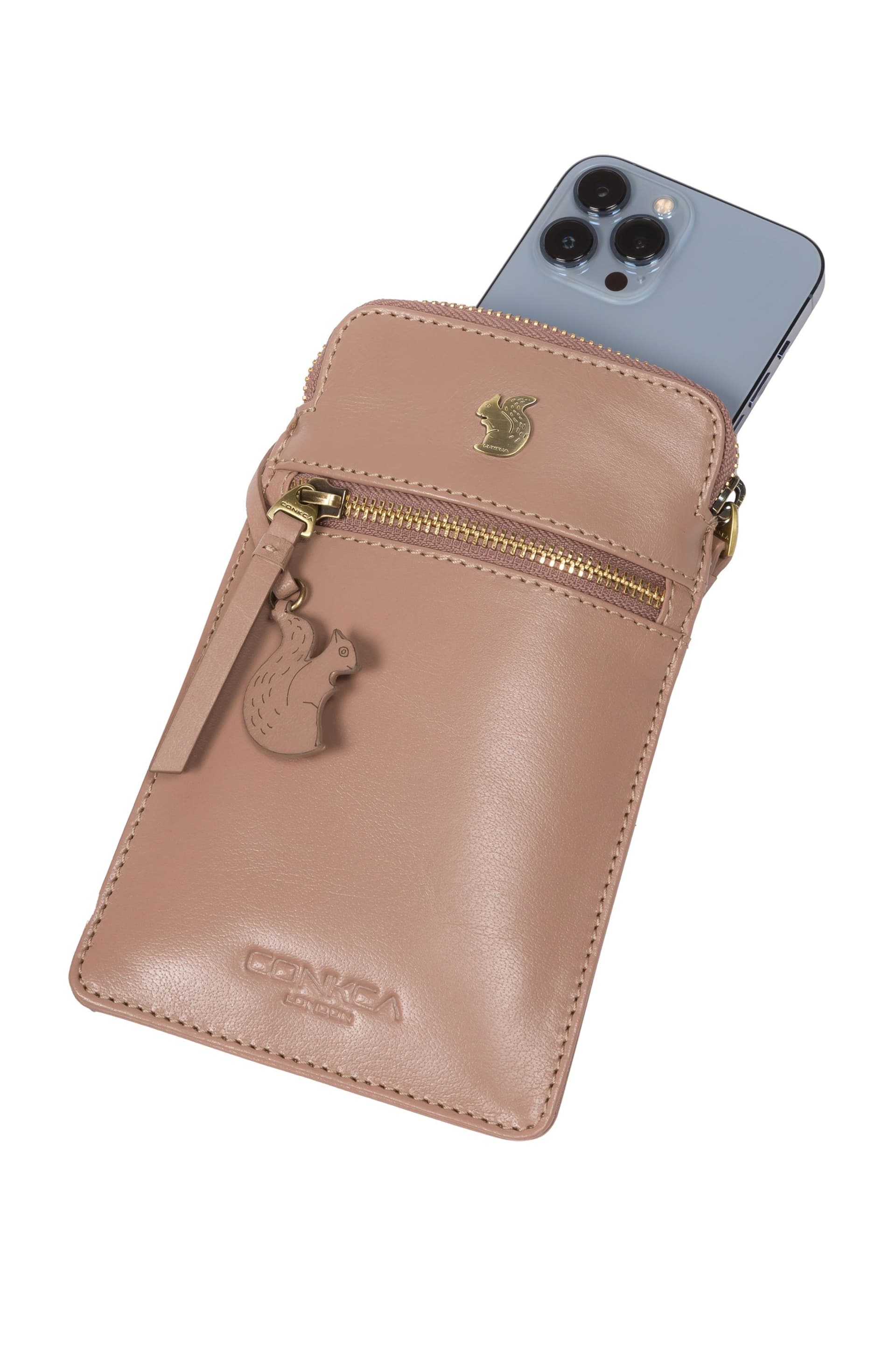 Conkca Bambino Leather Cross-Body Phone Bag - Image 9 of 9