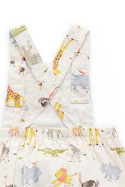 Purebaby Cream Safari Print Dungarees - Image 4 of 5