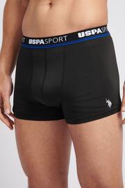 U.S. Polo Assn. Mens Sports Boxer Black Shorts 3 Pack - Image 2 of 8