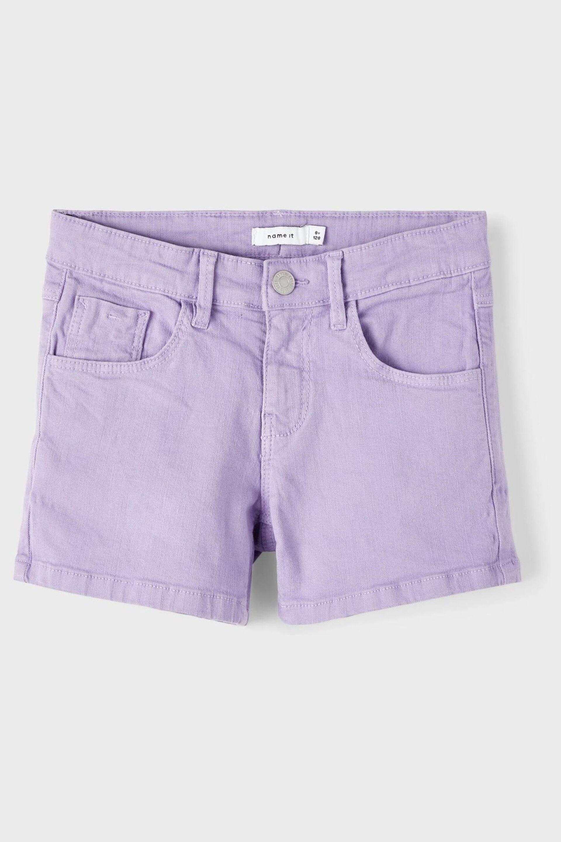 Name It Purple Twist Shorts - Image 3 of 4