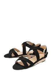 Dunlop Black Wedges Open Toe Sandals - Image 2 of 4