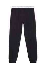 Calvin Klein Black Logo Cuffed Joggers - Image 1 of 2