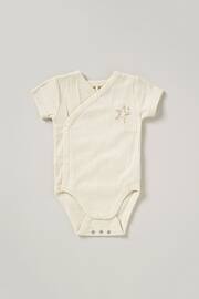 Homegrown Natural 3 Piece Bodysuit Shorts And Reversible Bib Set - Image 3 of 5