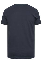 BadRhino Big & Tall Blue Chest Stripe T-Shirt - Image 3 of 3