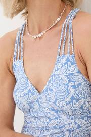 FatFace Blue Ani Damask Floral Swimsuit - Image 3 of 5