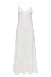 JDY White Jersey Broderie Tiered Hem Cami Maxi Dress - Image 6 of 6