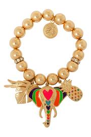 Bibi Bijoux Gold Tone Mosaic Elephant Statement Ball Bracelet - Image 1 of 4