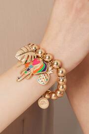 Bibi Bijoux Gold Tone Mosaic Elephant Statement Ball Bracelet - Image 2 of 4