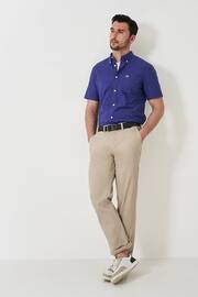 Crew Clothing Company Dark Blue Plain Cotton Classic Shirt - Image 3 of 4