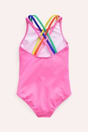 Boden Pink Rainbow Cross-Back Swimsuit - Image 2 of 3