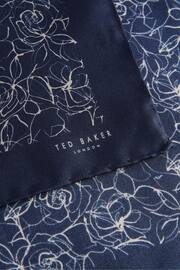 Ted Baker Blue Cavp Line Floral Silk Pocket Square Tie - Image 2 of 2