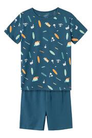 Name It Blue Short Sleeve Printed Pyjamas - Image 1 of 4