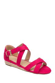 Dunlop Pink Wedges Open Toe Sandals - Image 1 of 4