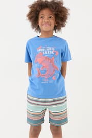 FatFace Blue Hammerhead Shark T-Shirt - Image 1 of 4