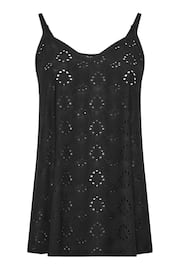 Yours Curve Black Broderie Cami - Image 5 of 5