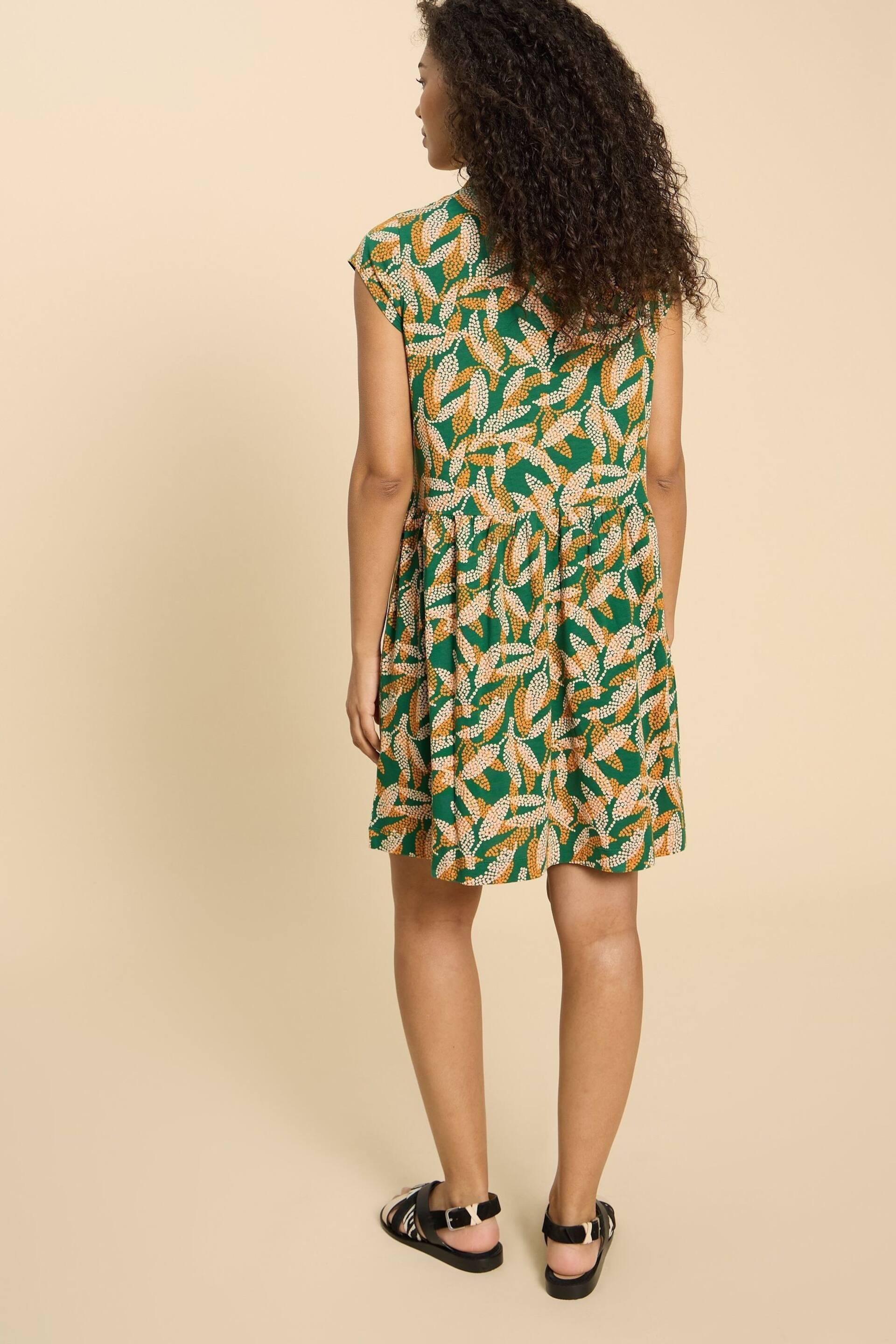 White Stuff Green Everly Jersey Shirt Dress - Image 3 of 7