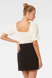 Forever New White Rosemary Lace Square Neck Blouses - Image 4 of 5