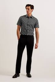 Ted Baker Black Pearsho Short Sleeve Circle Geo Shirt - Image 1 of 5