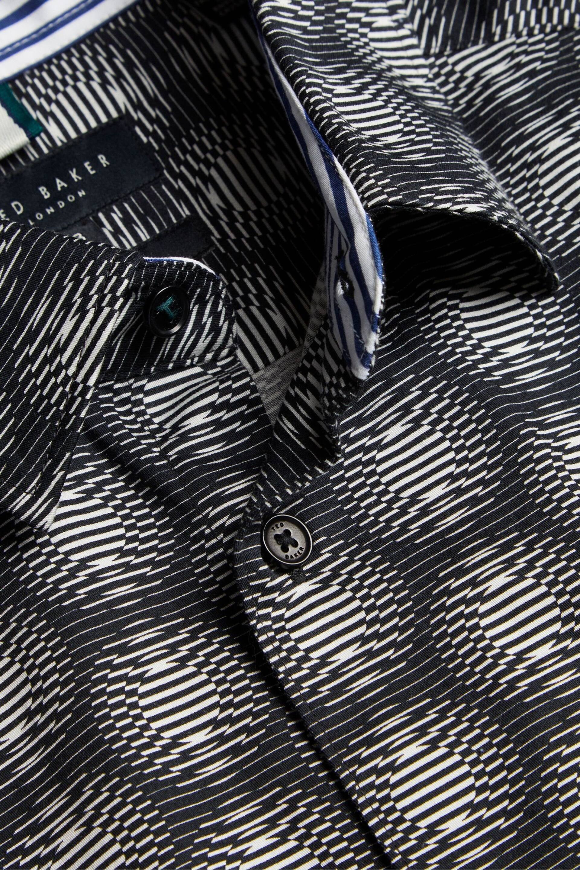 Ted Baker Black Pearsho Short Sleeve Circle Geo Shirt - Image 3 of 5