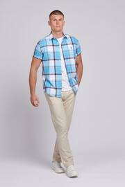 U.S. Polo Assn. Mens Blue Short Sleeve Check Shirt - Image 3 of 8