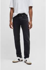 BOSS Black Wash Regular Fit Taper Comfort Stretch Denim Jeans - Image 1 of 4