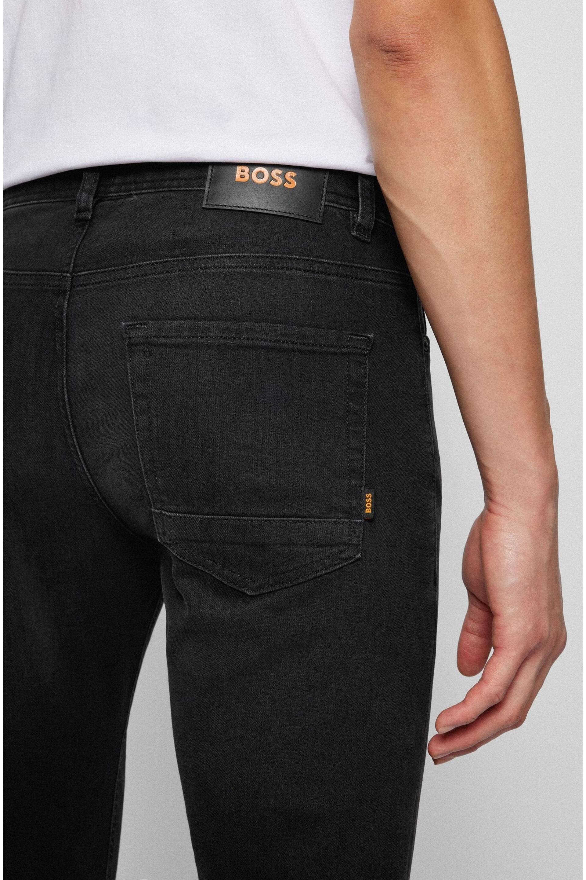 BOSS Black Wash Regular Fit Taper Comfort Stretch Denim Jeans - Image 4 of 4