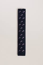 Ted Baker Blue Sanfred Embroidered Knit Tie - Image 1 of 4