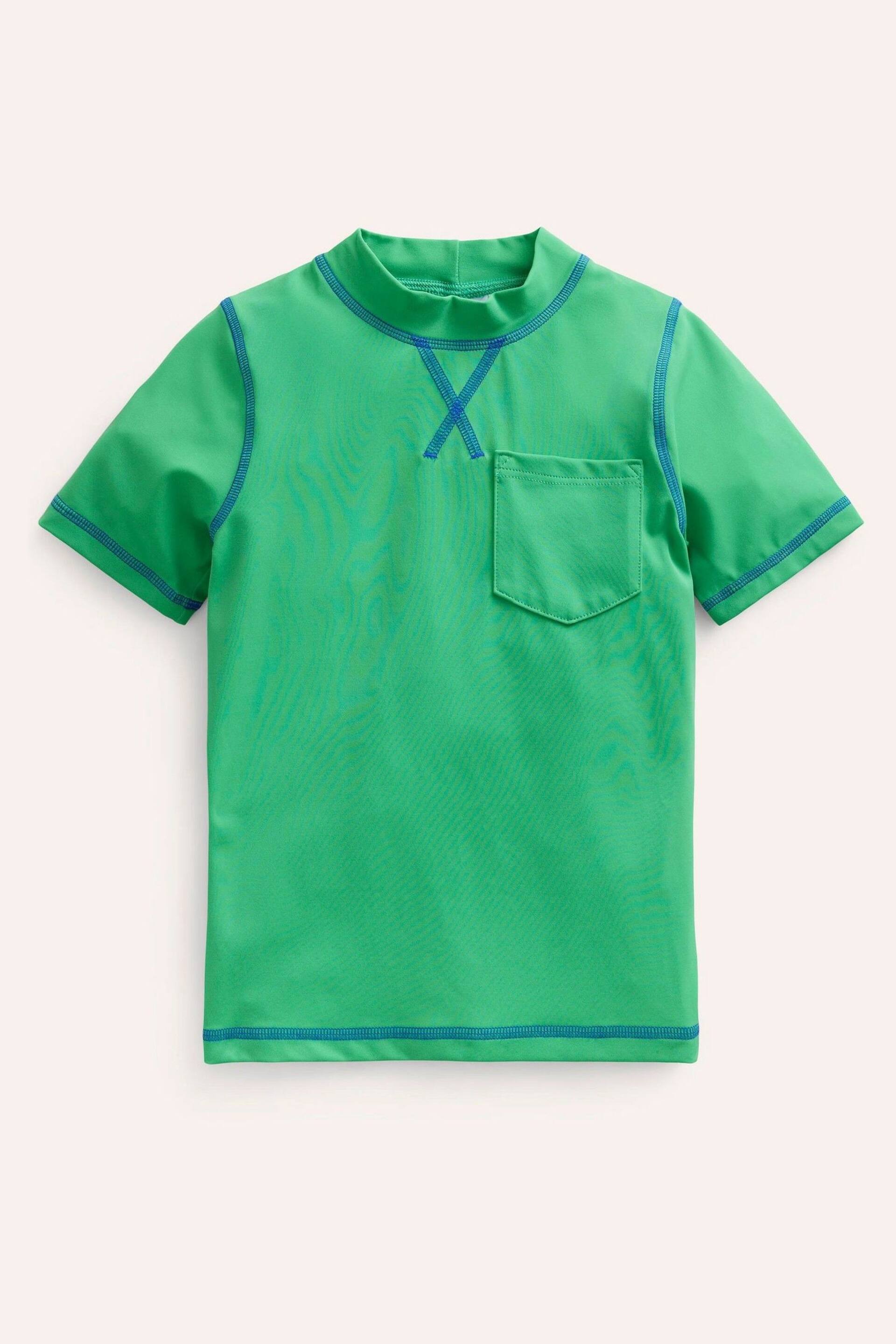 Boden Green Short Sleeve Rash Vest - Image 1 of 3