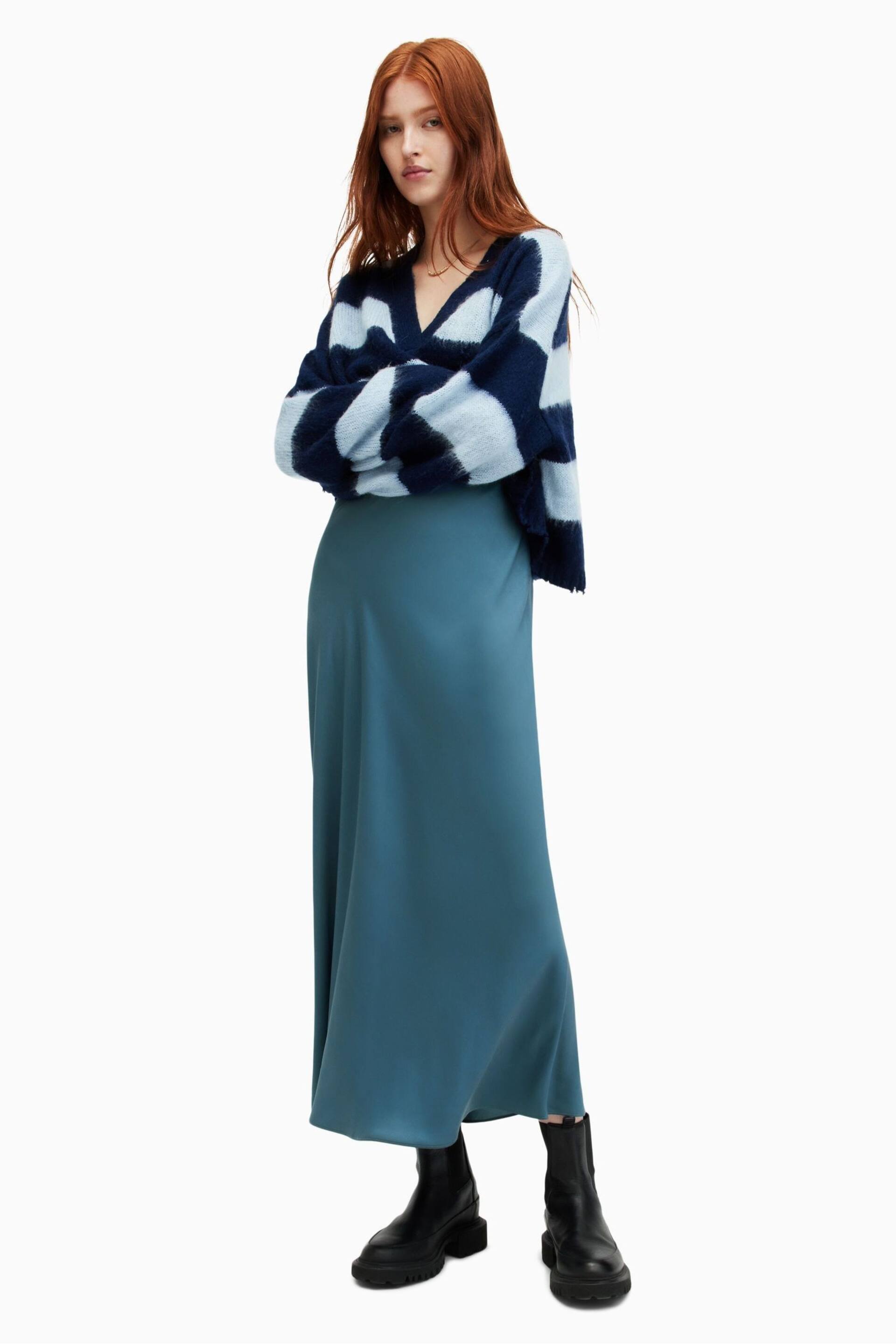 AllSaints Blue Bryony Dress - Image 1 of 6