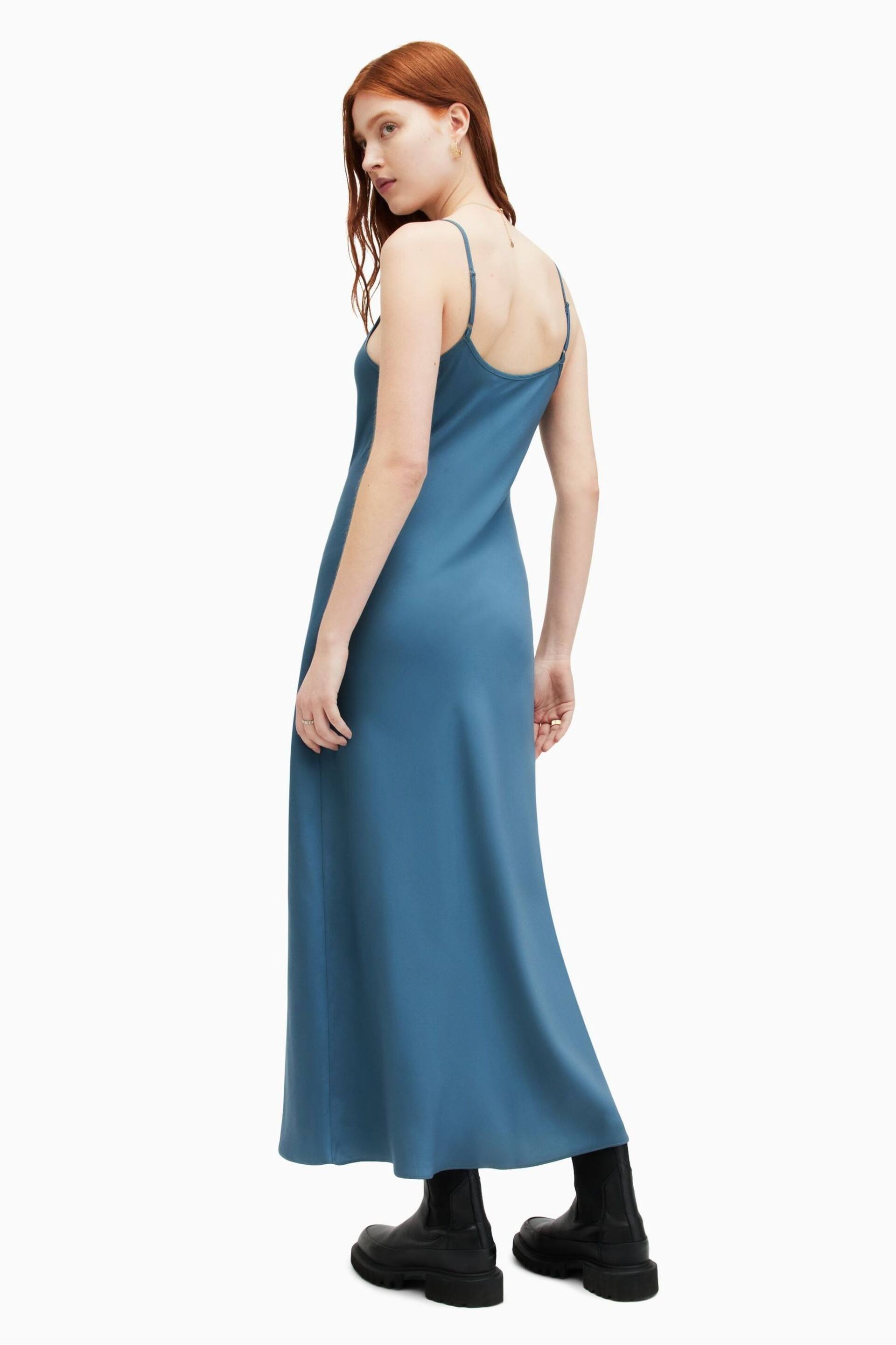 AllSaints Blue Bryony Dress - Image 4 of 6