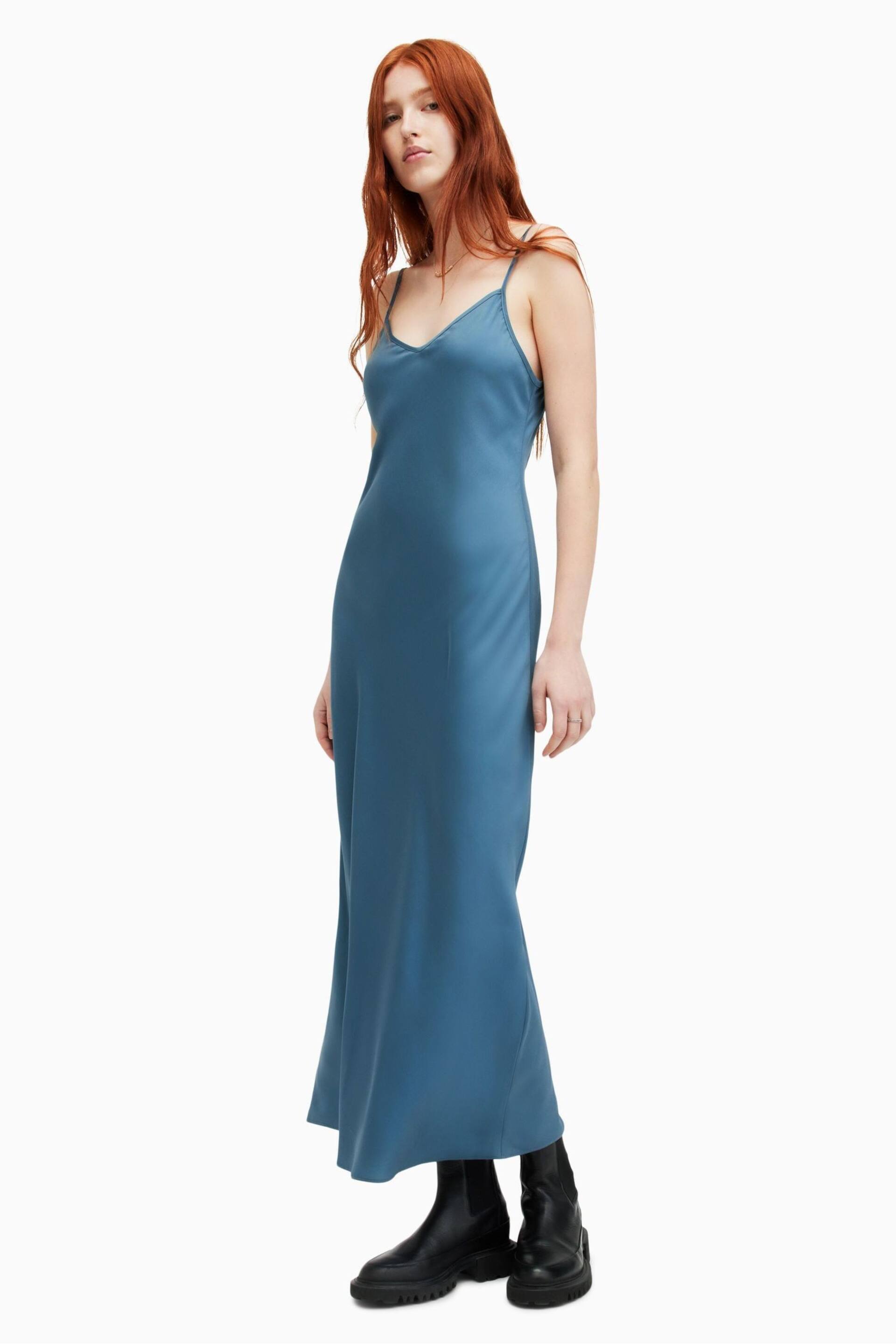 AllSaints Blue Bryony Dress - Image 5 of 6