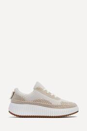 Linzi Brown Aretha Knitted Trainers With Chunky White Sole - Image 2 of 5