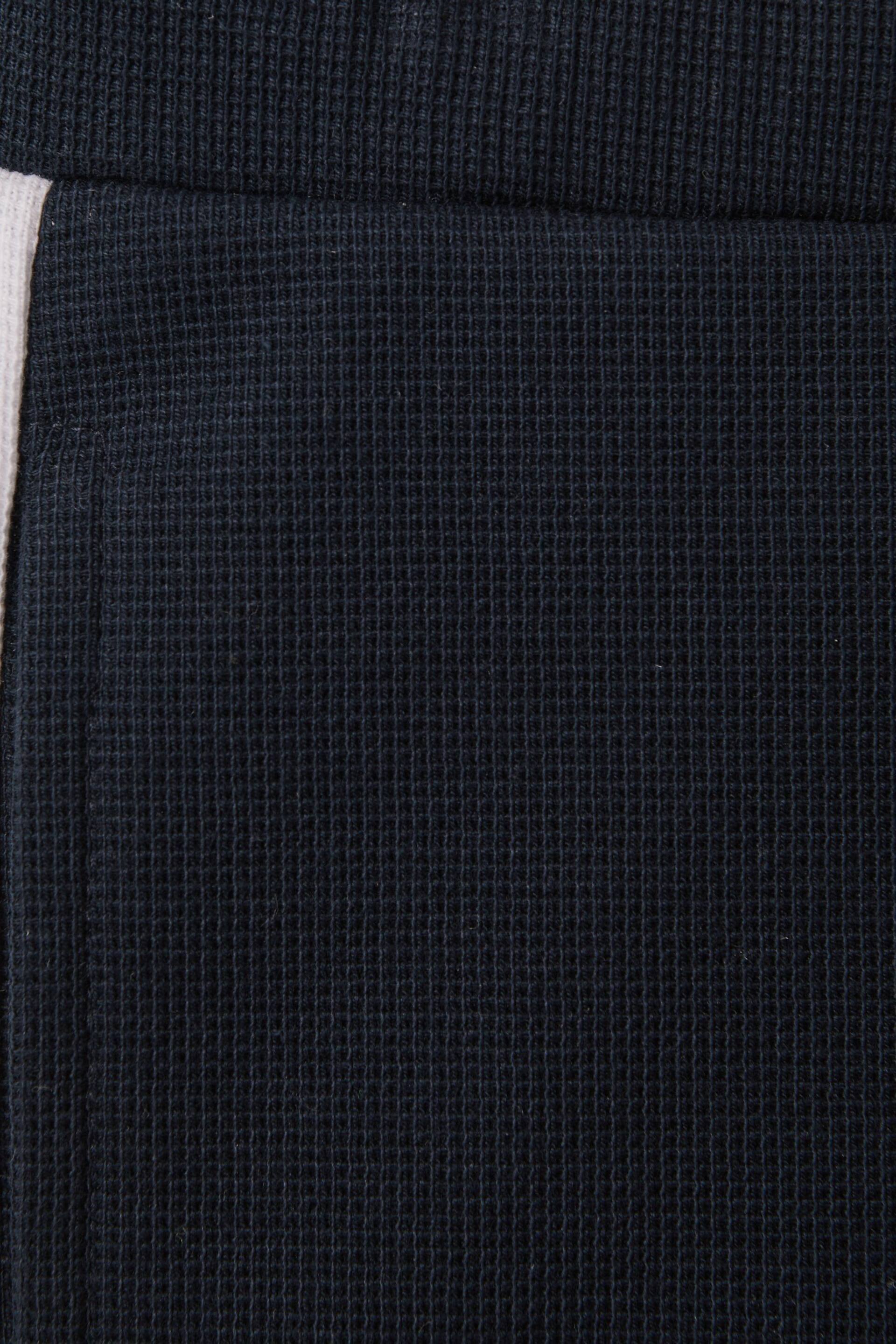 Reiss Navy/White Marl Teen Textured Cotton Drawstring Shorts - Image 4 of 4