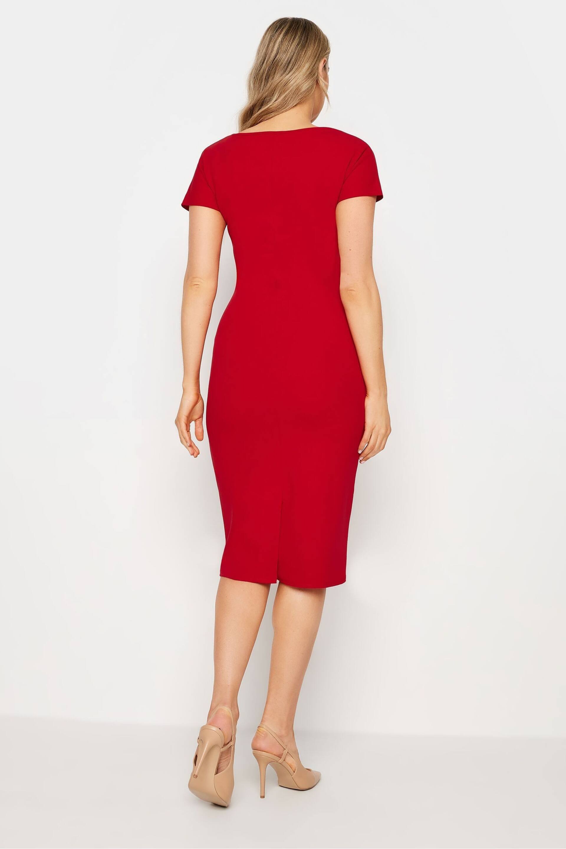 Long Tall Sally Red Flutter Sleeve Scoop Neck Dress - Image 2 of 5