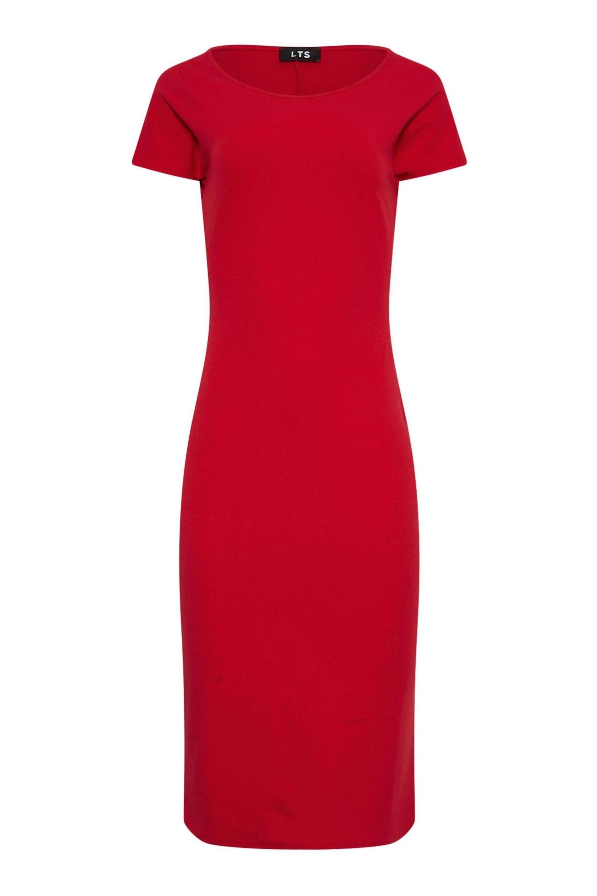 Long Tall Sally Red Flutter Sleeve Scoop Neck Dress - Image 5 of 5