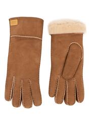 Just Sheepskin Brown Ladies Charlotte Gloves - Image 3 of 4