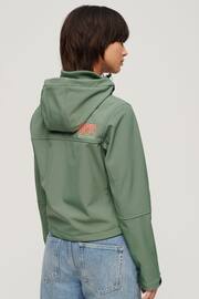 Superdry Green Hooded Soft Shell Trekker Jacket - Image 3 of 4