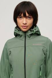 Superdry Green Hooded Soft Shell Trekker Jacket - Image 4 of 4