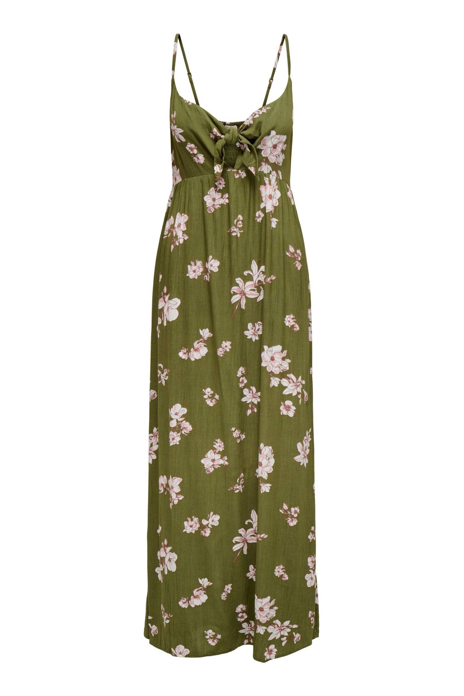 JDY Green Petite Floral Print Cheesecloth Cami Maxi Summer Dress - Image 2 of 2