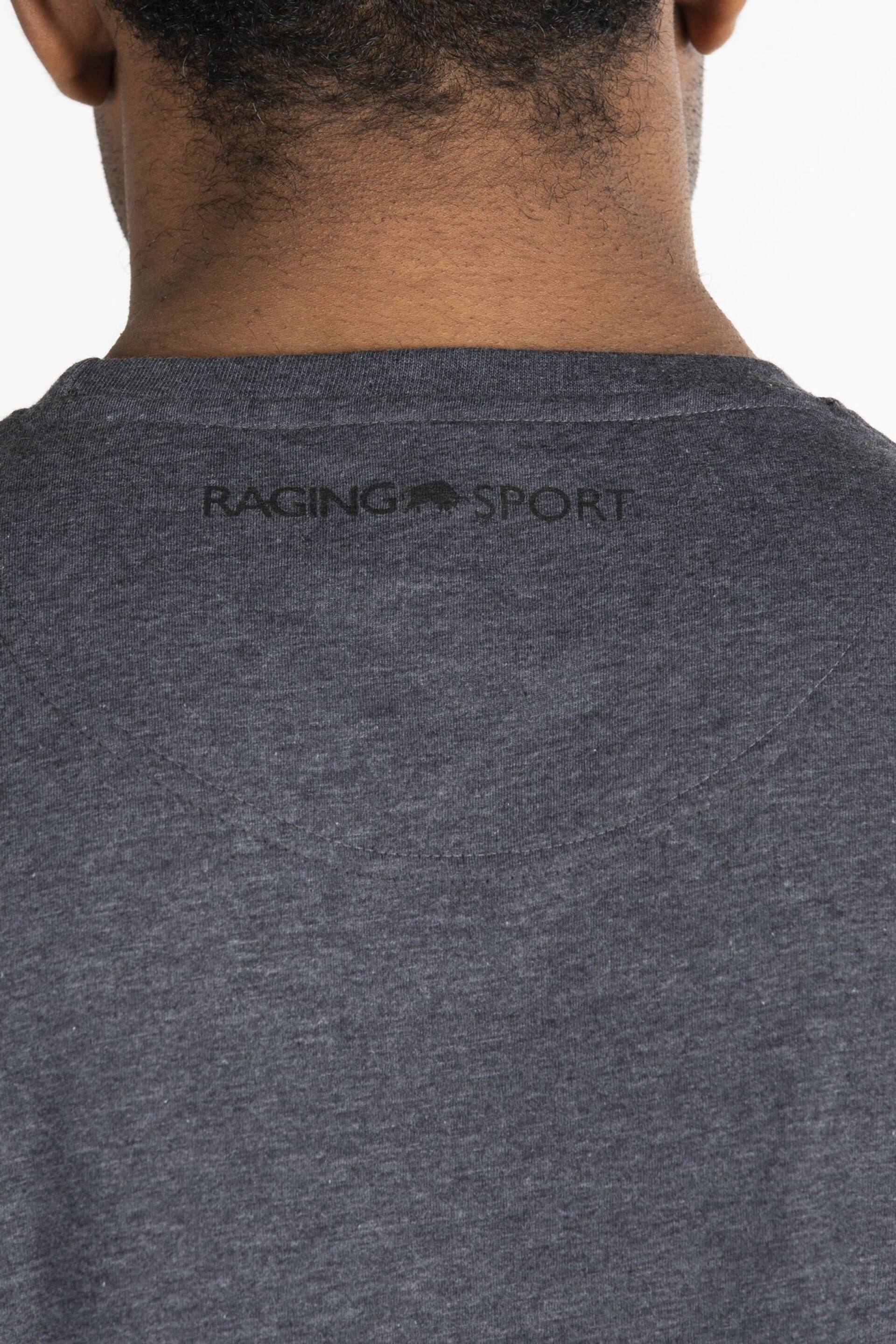 Raging Bull Grey Sport Block T-Shirt - Image 3 of 4