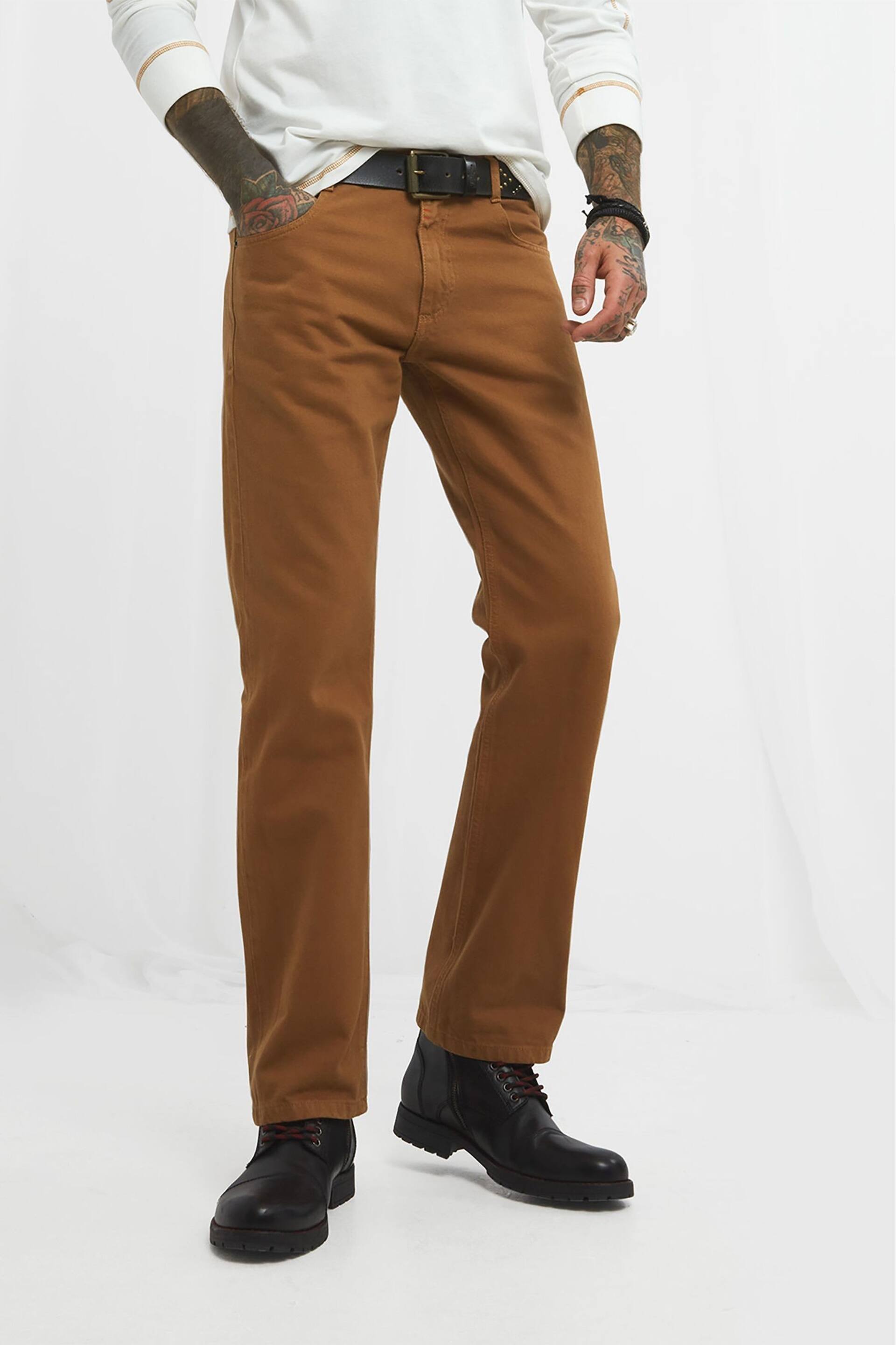 Joe Browns Brown Standout Coloured Denim Jean Trousers - Image 1 of 5