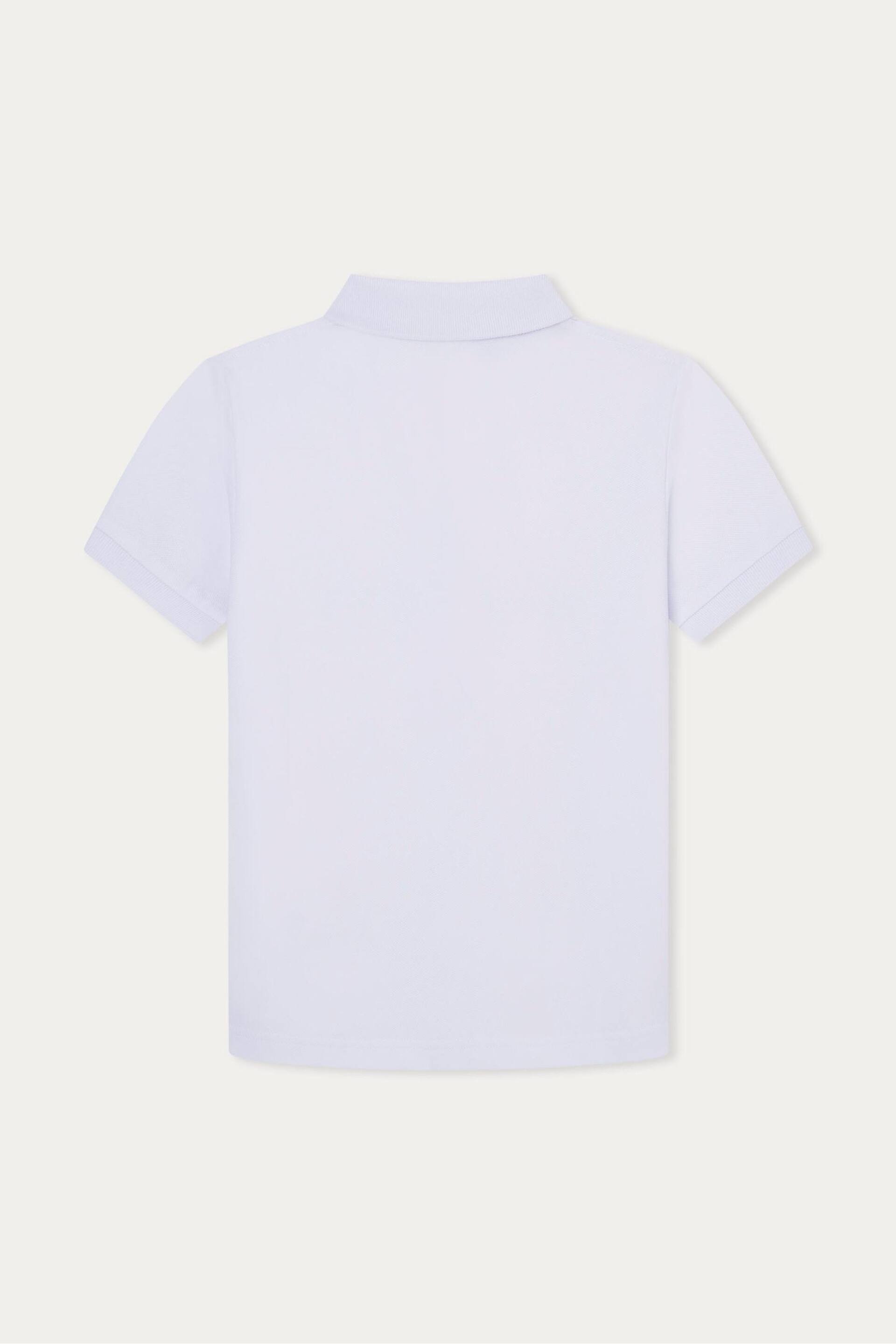 Hackett London Older Boys Short Sleeve White Polo Shirt - Image 2 of 3
