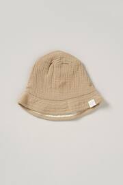 Homegrown Natural 3 Piece T-Shirt Trousers And Reversible Hat Outfit Set - Image 5 of 5