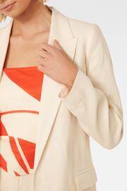 Forever New Cream Pure Linen Lacey Blazer - Image 2 of 5