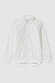 Reiss Ivory Delaney Cotton Burnout Floral Shirt - Image 2 of 5