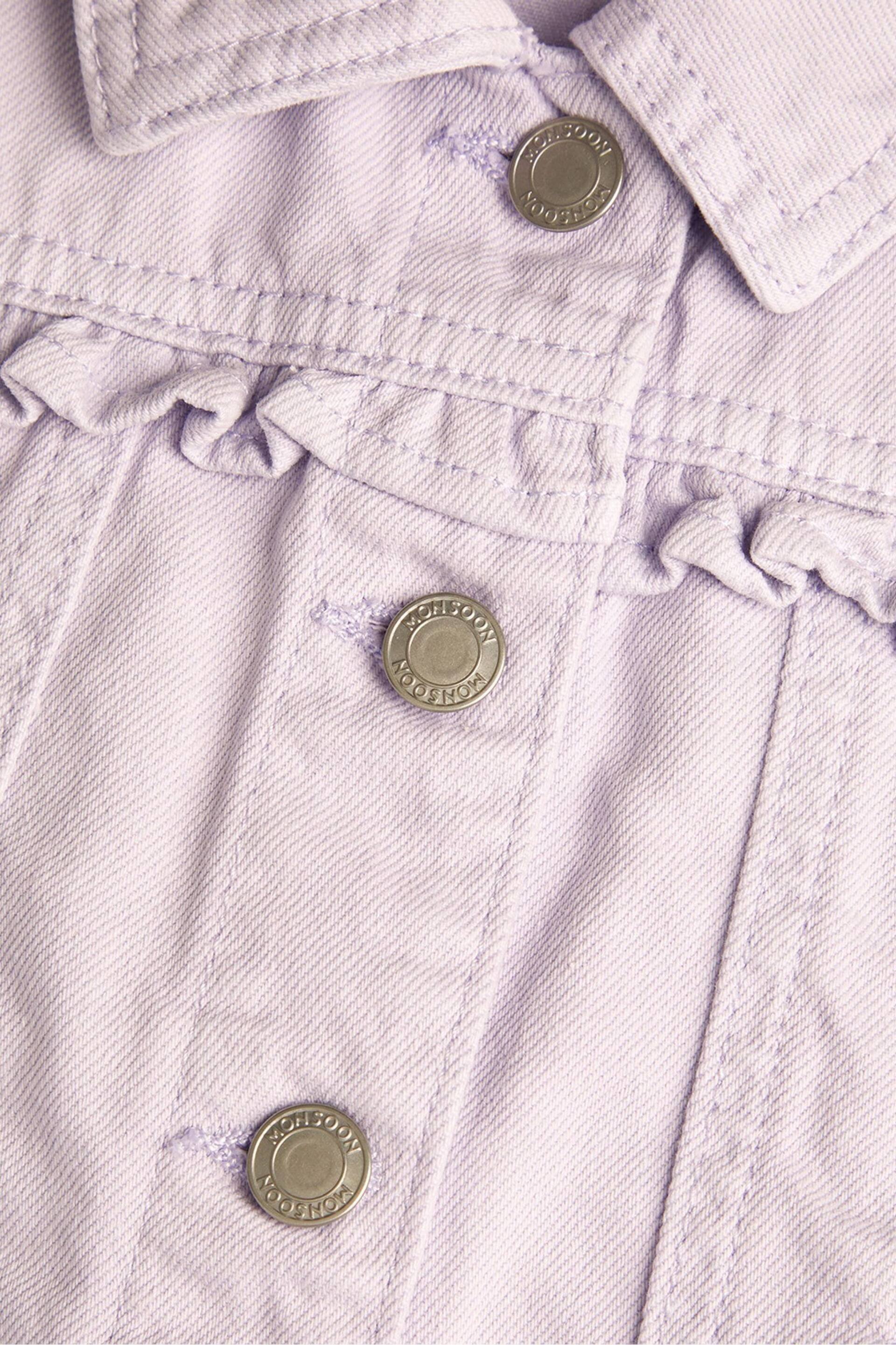 Monsoon Pink Frill Denim Jacket - Image 3 of 3