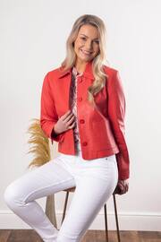 Lakeland Leather Pink Kendal Collared Leather Jacket - Image 3 of 4