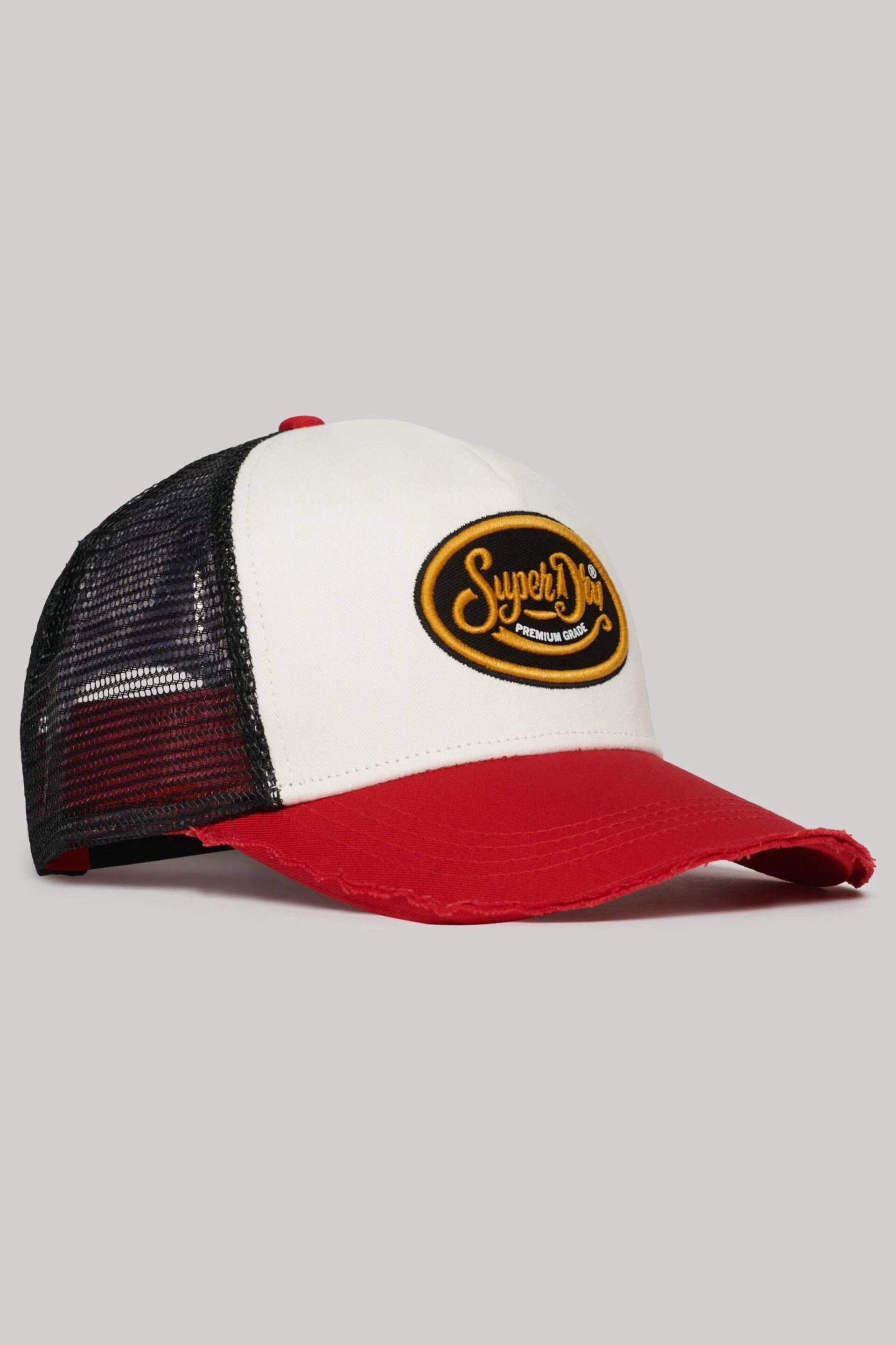 SUPERDRY Red SUPERDRY Mesh Trucker Cap - Image 1 of 4