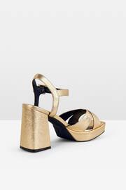 Hush Gold Hayne Leather Platform Sandals - Image 3 of 5